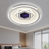 Moderne 3D Hexagone Nordique Mode LED Plafonniers Romantique Feux D'artifice Forme pour Salon Chambre Étude Blanc Nouvelle Surface