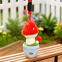 Porte-clés en peluche mignon sur le thème des plantes, porte-clés en peluche doux et moelleux, breloque de sac, pendentif pour enfants, cadeau, vente en gros