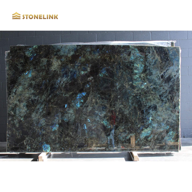 Stonelink Brazilian Natural Luxury Dining Table Top Granito Blue Lemurian Labradorite Granite Slabs