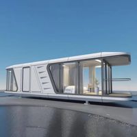 Maison Capsule Spatiale Entièrement Meublée, Hôtel de Camping, Villa de Luxe, Tiny House avec Piscine, Bâtiment de Bureau Modulaire sur Roues pour l'Extérieur