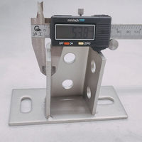 Support photovoltaïque en acier inoxydable 304 avec base en C soudée, accessoires de pied de colonne fixe, modèle de pied de fixation pour panneaux solaires