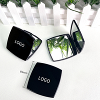 Miroir de poche de luxe personnalisé avec logo, en plastique, de haute qualité, pratique, pour cosmétiques, marque privée, fabriqué en Chine