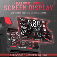 YEESTECH 205A Mesin Las TIG DC Tegangan Ganda Baru dengan Pulse Stick/TIG 3-in-1 Layar LED Besar-TIG-205P