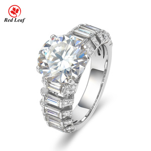 Anillo de Moissanita Redleaf Jewelry de 2 Quilates, Color D, Claridad VVS, Oro de 10K/14K/18K, Anillo de Compromiso de Moissanita, Anillo de Boda de Diamante de Moissanita - Product Image 1