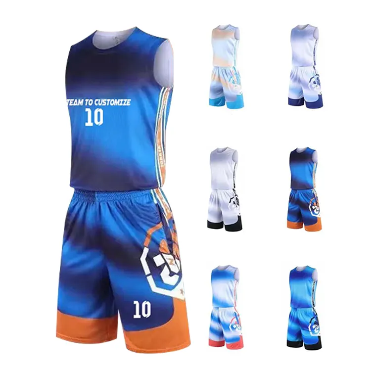 Junge Set Italien Uniform Camuflaje Basketball Uniform Basketball Trikot Kastanien braun Farbe