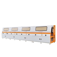 Haohe HH-767-4 Nueva Línea de Producción de Serigrafía Multifuncional de Alta Velocidad y Bajo Ruido, Totalmente Automática, de 4 Colores y 6 Estaciones