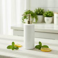Bouteille pompe en PET blanche rechargeable de 480 ml avec impression sérigraphique pour sérum de soin de la peau, shampoing, gel douche (emballage cosmétique)