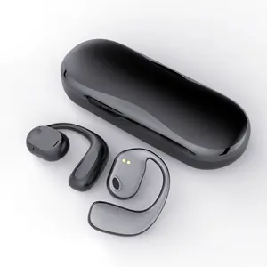 Tws Sports Fones de ouvido sem fio JS270 BT V5.3 Display LED Ganchos para orelha 9d estéreo condução óssea gancho sem fio
