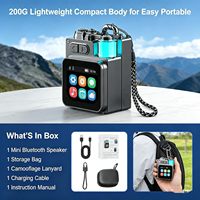 Mini haut-parleur Bluetooth portable d'extérieur avec écran LCD intelligent, musique sans fil et lumières RGB