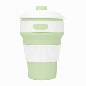 Taza de Viaje Plegable de Silicona de Grado Alimenticio, Botella Deportiva Reutilizable a Prueba de Fugas para Viajar - Product Image 2