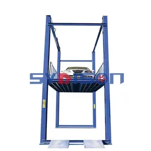 Popular Pit type 2 level car parking lift for home garage with ce