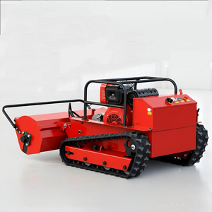 Mini Farm Flail Lawn Mower 800mm 1000mm Home <b>Robotic</b> Diesel Power <b>Remote</b> <b>Control</b> Crawler Lawn Mower for Grass Cutting - Product Image 1