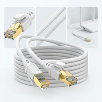 Kabel Ethernet Cat8 40Gbps 2000MHz 28AWG Tembaga Murni SFTP RJ45 Patch Cord untuk Pusat Data Server AI Gaming
