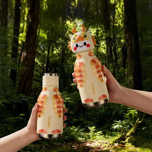 Bouteille d'eau isotherme personnalisée en acier inoxydable pour enfants, sans BPA, avec paille, pour les voyages en extérieur - Product Image 2