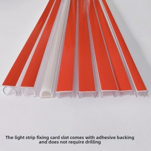 Perfil de PVC Autoadhesivo Tipo U para Cableado Industrial y Fijación de Tiras de Luz, Fácil de Cortar, Instalación sin Perforaciones - Product Image 2