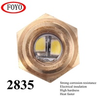 Foyo, marque haut de gamme, lumière LED en laiton pour bouchon de vidange, lumière sous-marine pour piscine, bateau et yacht, IP68