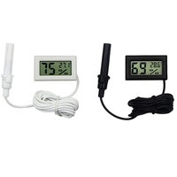 FY-12 Digital higrómetro para interiores, Monitor LCD de temperatura, Monitor LCD, medidor de temperatura y humedad para exteriores