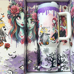 Glowing in the Dark Nightmare Before Christmas Jack Skellington Cup Luminous 40oz Stainless Steel Insulated Tumbler - Product Image 3