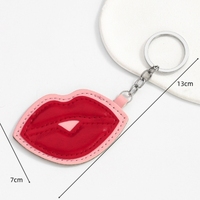 Nouveau porte-clés pendentif en cuir PU rouge vif en forme de cœur, double couche, avec enregistrement vocal numérique, écologique, accessoire de sac, cadeau