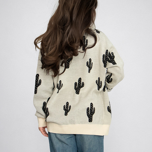 Cárdigan de punto personalizado de moda para <span class=keywords><strong>mujer</strong></span>, cárdigan de <span class=keywords><strong>invierno</strong></span> de manga larga de punto para niñas, cárdigan para damas - Product Image 5