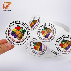 RONGZHEN <b>LABEL</b> <b>Round</b> Self-Adhesive PET <b>Stickers</b> Waterproof Beverage Packaging <b>Labels</b> Custom Offset Printing - Product Image 3