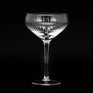 Supplier toasting glass crystal cocktail novelty champagne glasses flutes with tall stem