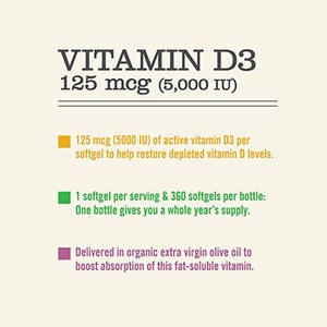 Gélules de Vitamine D3 Haute Puissance pour la Santé Osseuse – Complément pour Femmes et Hommes - Product Image 3
