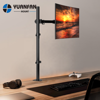 MD6821 13 "-32" 10kg Bras de moniteur unique Support de bureau pour écran incurvé noir Support pour ordinateur Support VESA