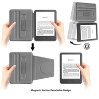 Casing Pelindung Kindle Paperwhite Generasi ke-12 OEM Custom Printing, Case E-Book Lepas Pasang dengan Penutup Magnetik Berputar dan Tali Pegangan