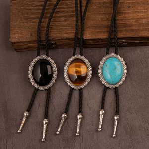 <span class=keywords><strong>Cravatta</strong></span> Bolo Artigianale Stile Western per <span class=keywords><strong>Uomo</strong></span>, <span class=keywords><strong>Cravatta</strong></span> in Pelle da Cowboy, Accessori per Costume <span class=keywords><strong>di</strong></span> Halloween per Uomini e Donne - Product Image 2