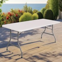 Table pliante tendance, table à manger portable d'extérieur, table à manger simple pour la maison et le commerce, table à manger rectangulaire pour patio