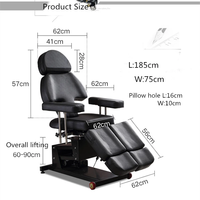 SPA électrique de luxe multifonctionnel en cuir synthétique de haute qualité Table de massage de beauté professionnelle Chaise de lit pliable pour tatouage