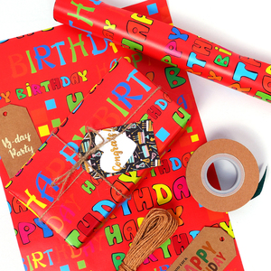 Wholesale High Quality <b>Birthday</b> Tissue Rolls Red-Green-Black Series Packaging <b>Wrapping</b> <b>Paper</b> Roll Uperior Craftsmanship - Product Image 2