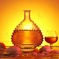Fournisseur d'usine Offre Spéciale forme unique 500ml 750 ml bouteilles de vodka whisky créatives bouteilles de vin en verre