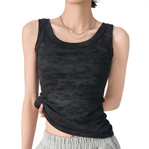 Camiseta sin mangas de algodón lisa personalizada para mujer, cuello redondo, sin mangas, precio asequible, venta al por mayor - Product Image 1