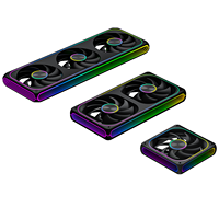 AntarcChill 360mm Ventilador Triple Integrado con Patrón CD Central y Efecto de Espejo Lateral Iluminado, Enfriamiento Silencioso de Alta Velocidad