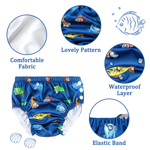Pantalon de natation réglable, <span class=keywords><strong>couche</strong></span> de natation réutilisable et imperméable pour bébés et tout-petits - Product Image 3