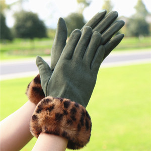 Femmes élégant nouveau Style épaissi doublé de polaire gants chauds en plein air cyclisme résistant au froid coupe-vent écran tactile acrylique mitaines - Product Image 4