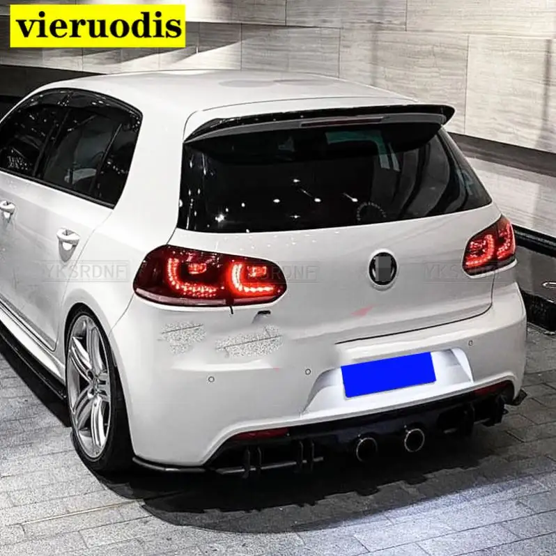 Gloss Black AK Style Carbon Fiber color Style Rear Roof Spoiler For Volkswagen Golf 6 GTI R (Only GTI R20) 2013-2020