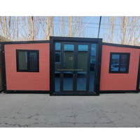 Maison conteneur extensible de 20 pieds à double aile, préfabriquée pour habitation familiale