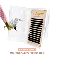 Extensions de cils Easy Fan 0.03/0.05/0.07mm Courbure C/D Longueurs mixtes 8-15mm Plateau de cils volume auto-éventailant effet blooming