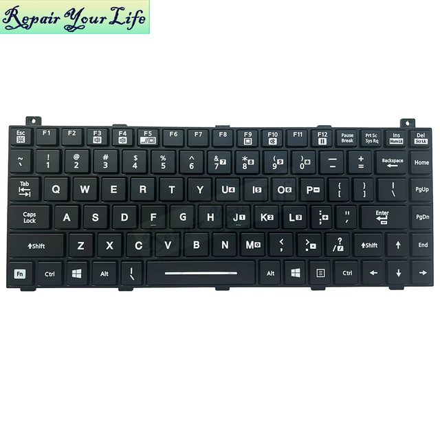 New Black US English Backlight Laptop Keyboard for GETAC K120 G1 K120 G2 GK 222600159 Keyboard With Black Frame Replacement