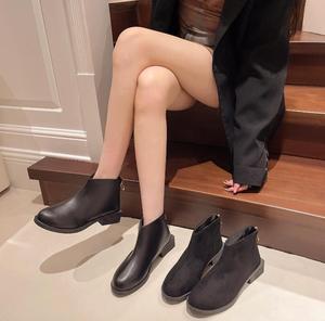 Botas cortas de gamuza con doble cremallera para mujer, botines de nuevo estilo. - Product Image 5