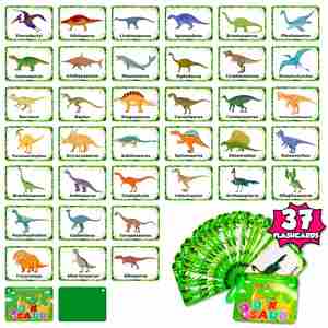 Juguetes de Actividades para Niños, Regalos de Dinosaurios, Animales, Colores, Formas, Tarjetas Cognitivas, Materiales Didácticos, Tarjetas Educativas - Product Image 2