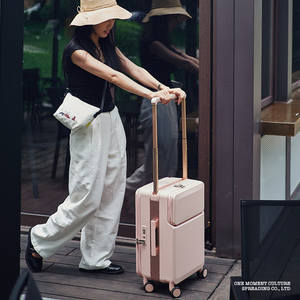 シンプルでおしゃれな新型充電式<span class=keywords><strong>TSA</strong></span>パスワードロック付きスピナーPCワイドプルロッドスーツケース旅行用20インチ25ジッパーケース - Product Image 4