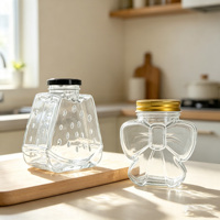 Offre Spéciale : Pot en Verre Gaufré Unique, Récipient Transparent Hermétique et Anti-Fuite pour Confiture, Miel, Bonbons, Cadeaux de Mariage et Emballage Cadeau