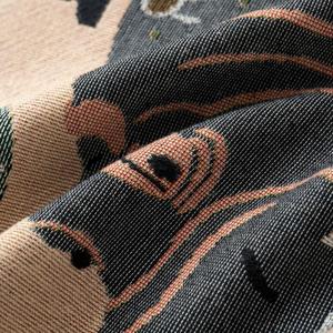 Trang Chủ Trang Trí 100% Polyester Jacquard Dệt Bốn Mùa Châu Âu Mỹ Phong Cách Chăn Ngoài Trời Dã Ngoại Ném Thảm Tùy Chỉnh - Product Image 4