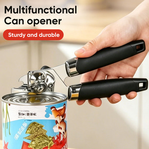 Multifunctional Can Opener & Bottle Opener, Stainless Steel Manual Kitchen Tool with Non-Slip Handle for Commercial <b>Bar</b> & Home - Product Image 1
