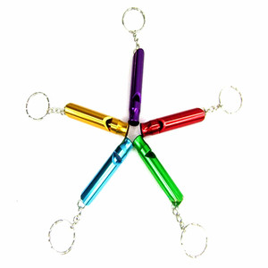 Silbato de supervivencia de aleación de aluminio, silbato de rescate duradero multicolor para exteriores, para montañismo y viajes - Product Image 2