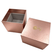 Boîte en carton avec effet dorure à chaud, logo personnalisé imprimé, pour flacon de parfum, emballage cadeau de mariage, coffret cadeau beauté